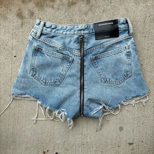Alexander Wang Bite Zip Zipper Back shorts sz 24